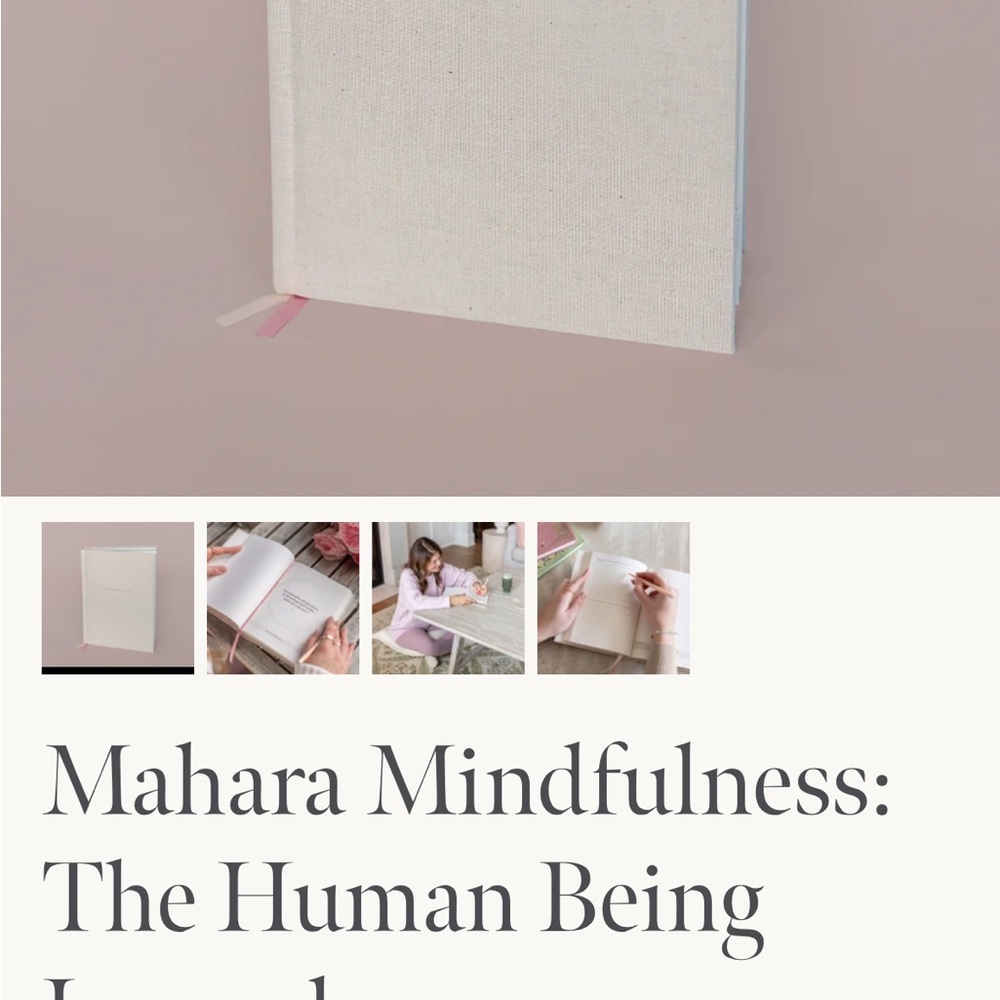 MantraBand Mindfulness Journal - Cream and Pink